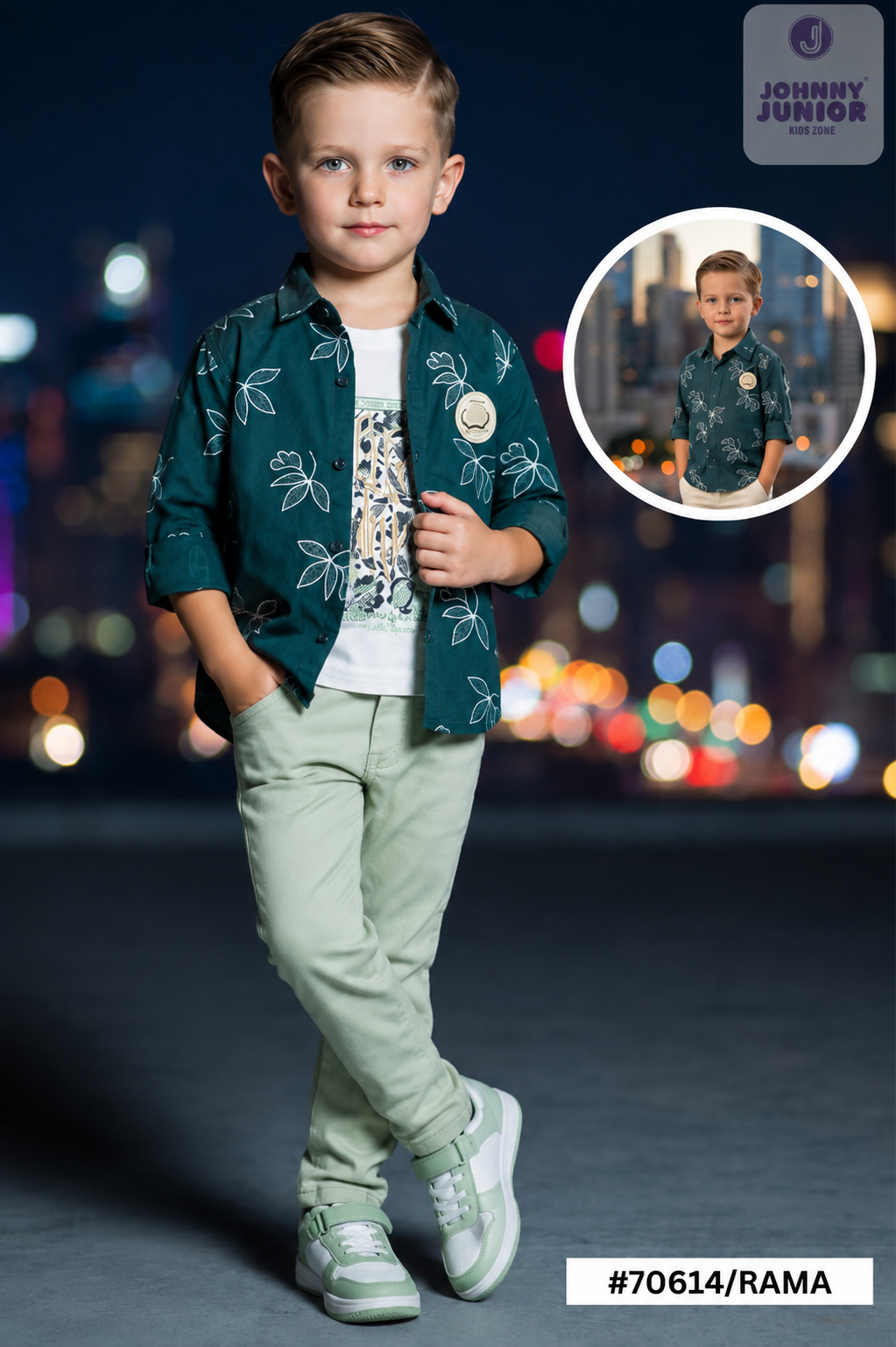 Ensemble 3 Pièces Garçon – Chemise, T-Shirt & Pantalon 32