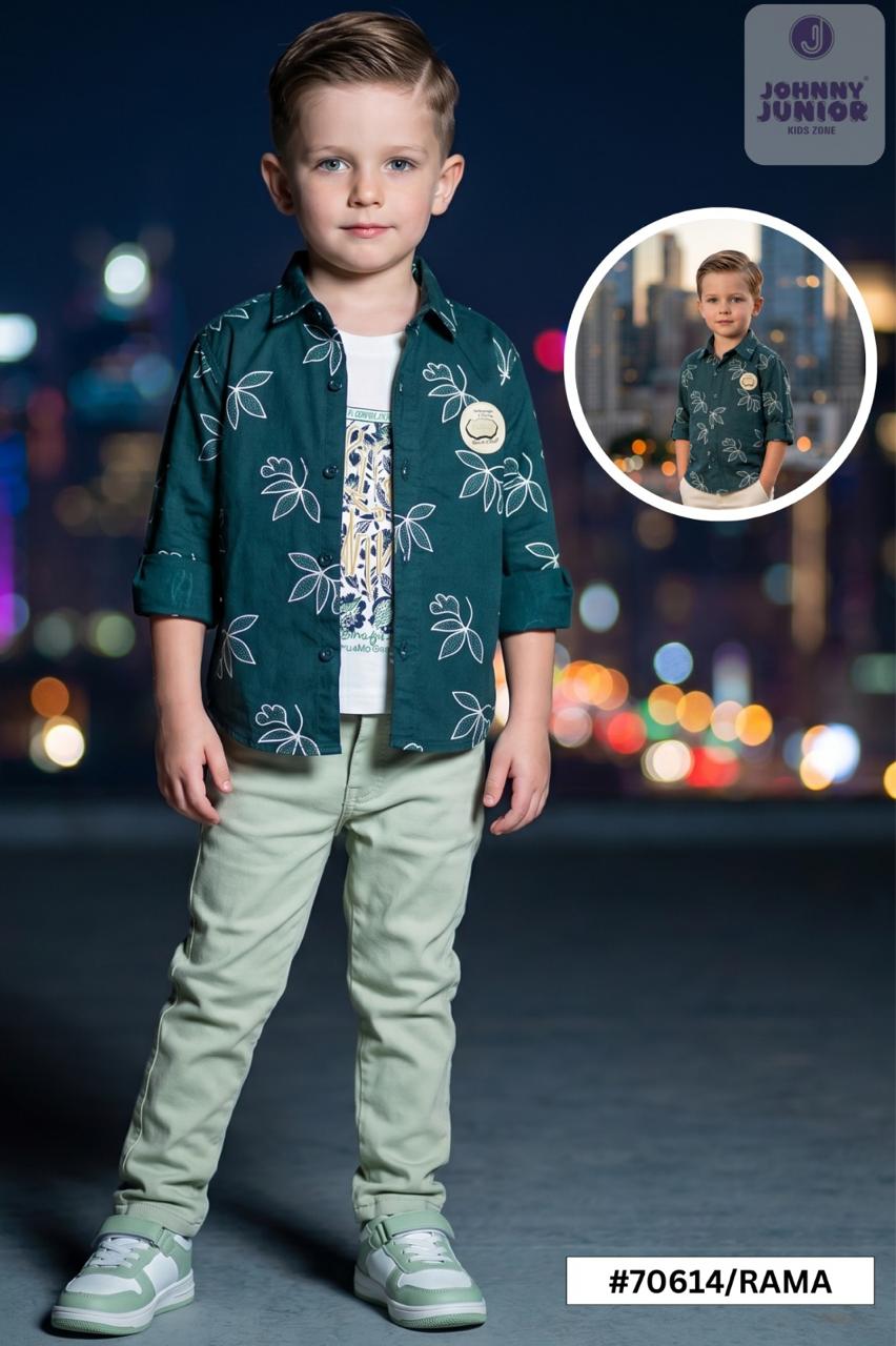 Ensemble 3 pièces garçon – Chemise, T-shirt & Pantalon