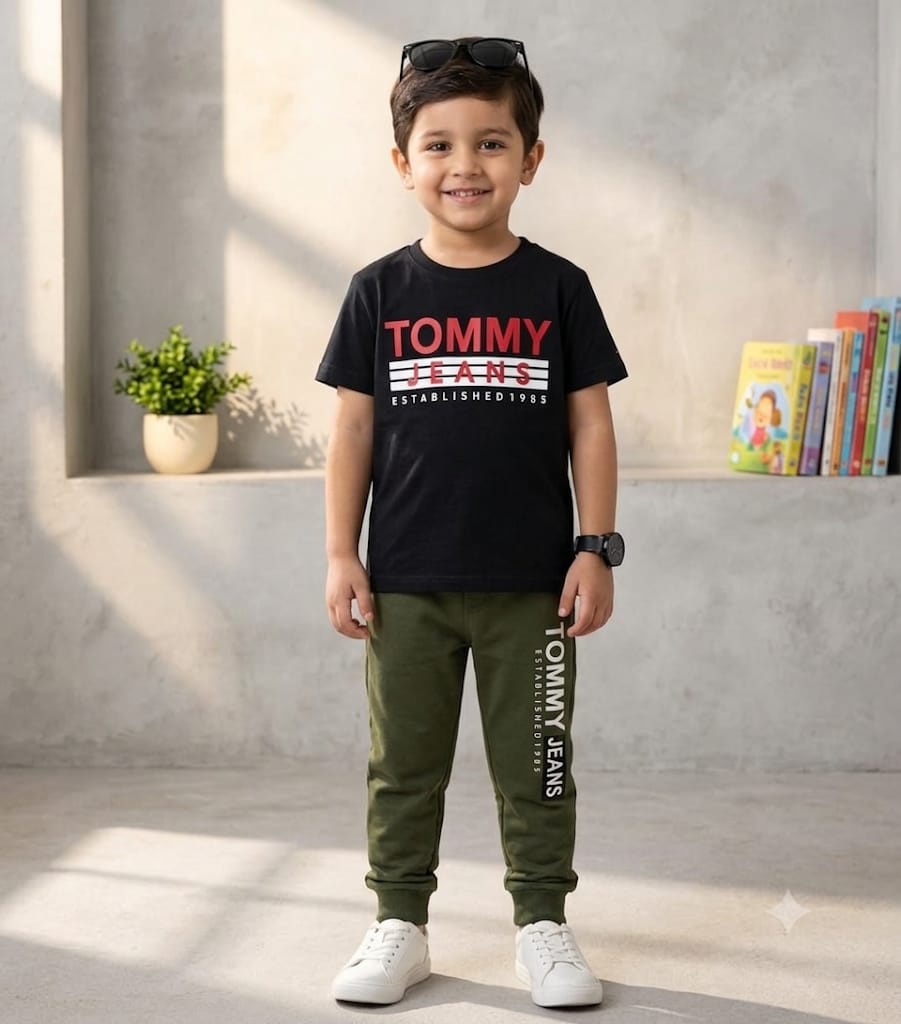 Ensemble Jogging Tommy Jeans Garçon – T-shirt & Pantalon