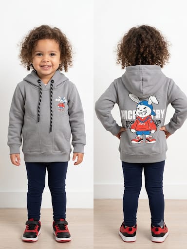 Hoodie Enfant Unisexe – Capuche Zippée