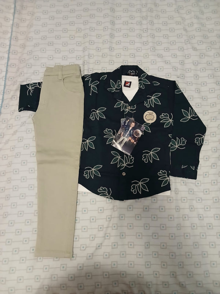 Ensemble 3 Pièces Garçon – Chemise, T-Shirt &amp; Pantalon