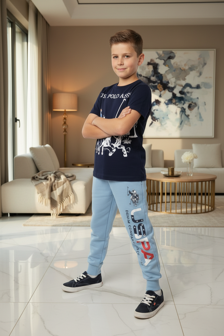Ensemble Garçon U.S. Polo Assn. — T-shirt &amp; Jogger | 3-12 ans
