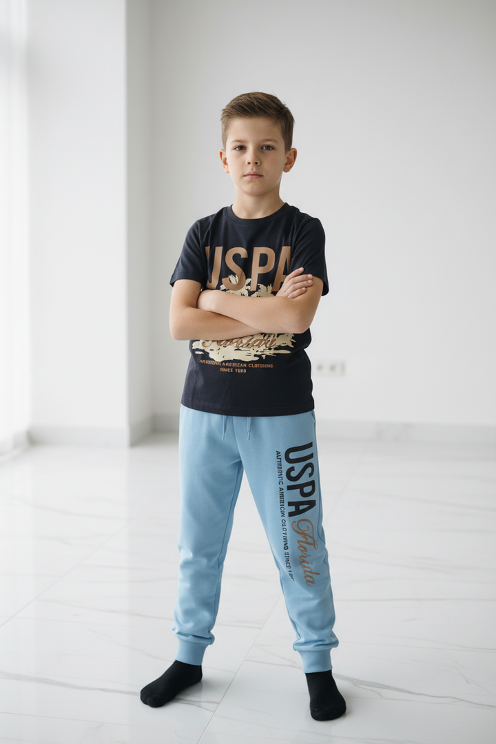 Ensemble Survêtement Garçon USPA – T-shirt &amp; Jogging