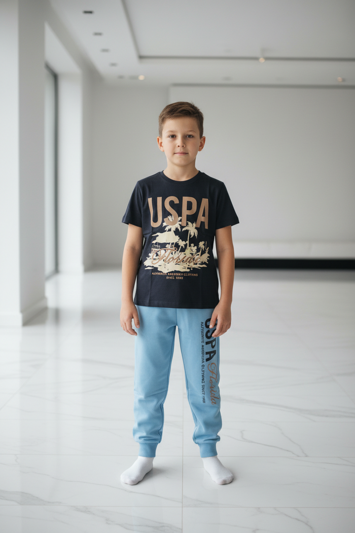 Ensemble Survêtement Garçon USPA – T-shirt &amp; Jogging